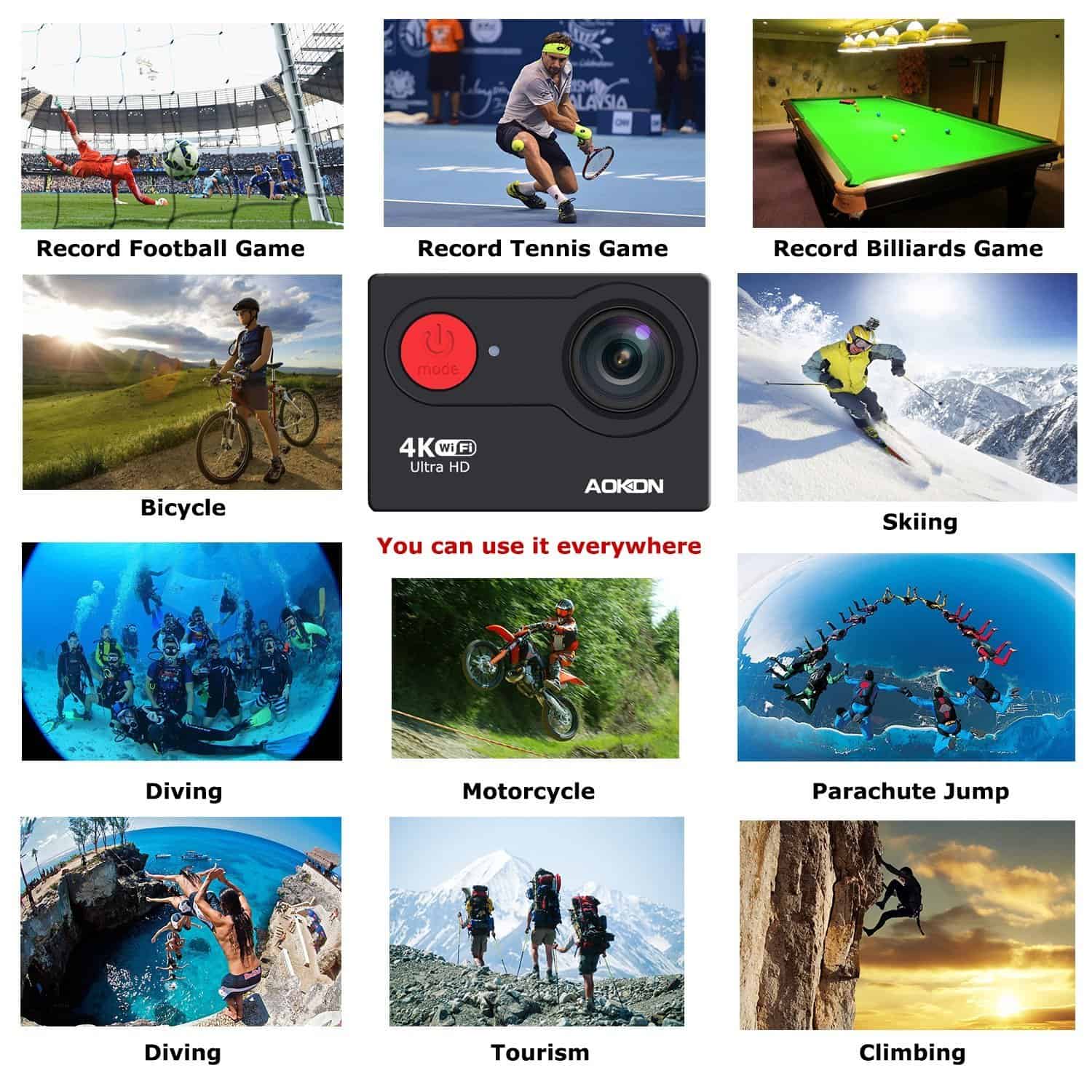 AOKON 4K portable sports action camera