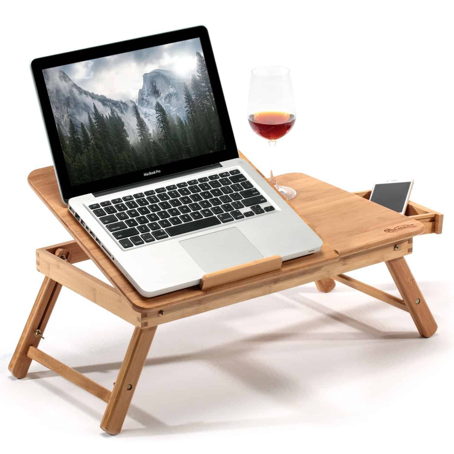 The Adjustable Hankey Bamboo LD01 Breakfast Bed Lap Desk