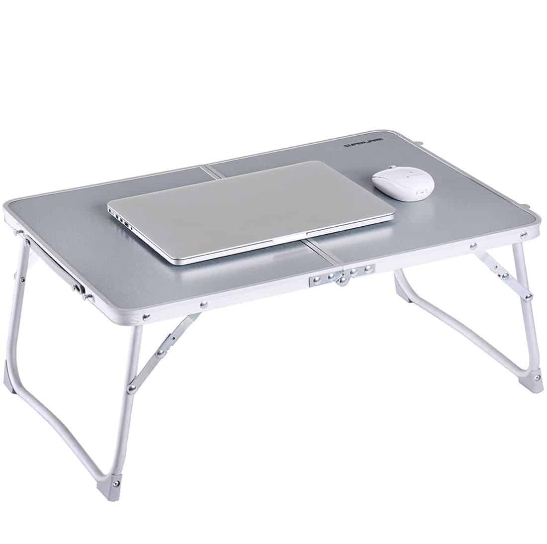 The Silver Foldable Laptop Table and Bed Desk