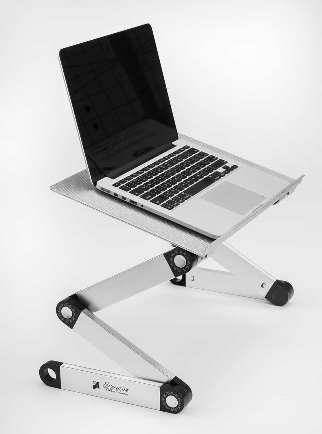 The Whitish Silver Portable Adjustable Aluminum Laptop Desk